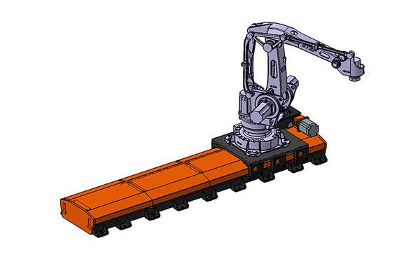 Seven-axis guide rail for robots